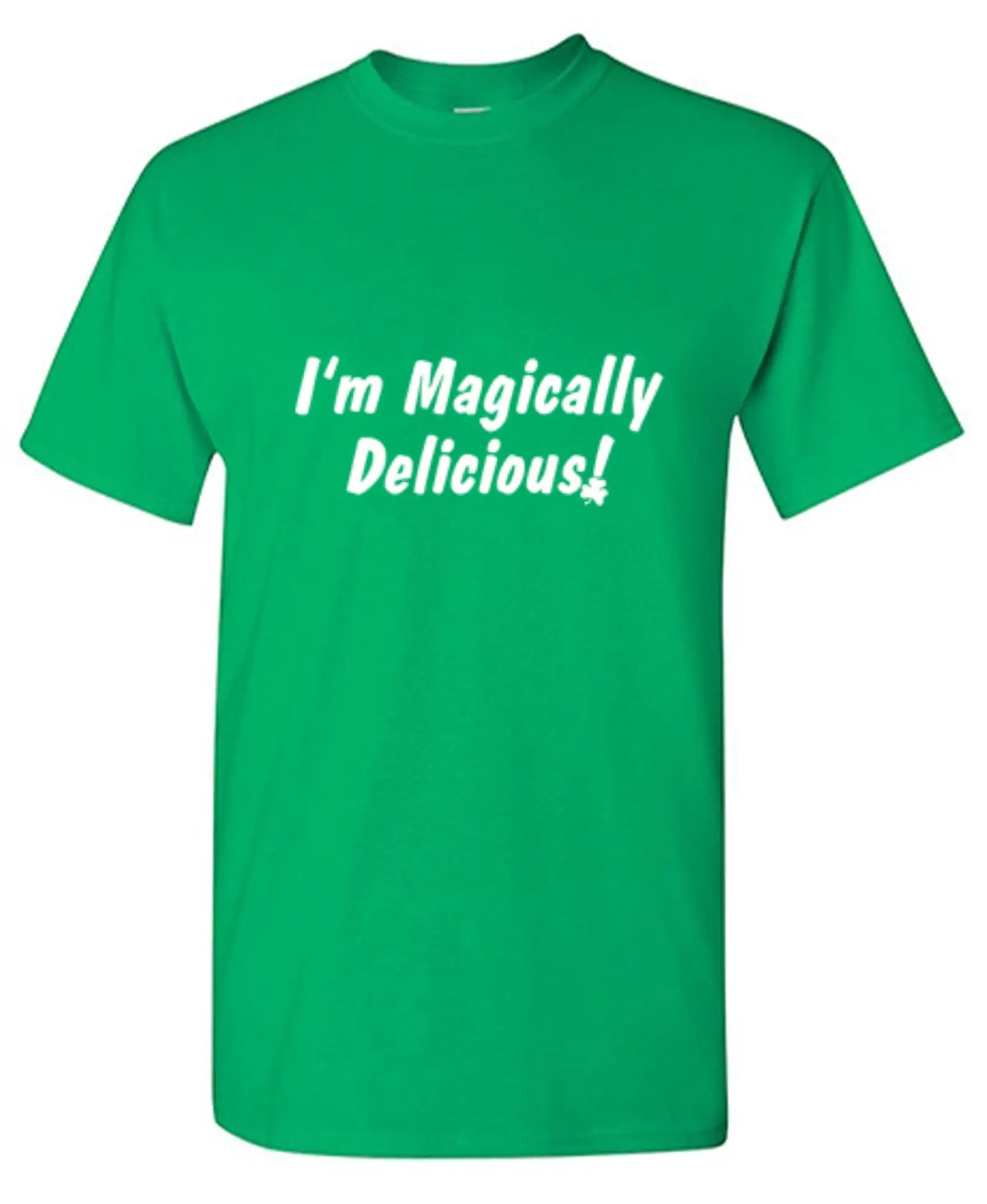 Lady's Casual Everyday Short-Sleeve "I'm Magically Delicious" Rainbow Women's T-Shirt, Shortsleeve, Tee, Top, Tshirt