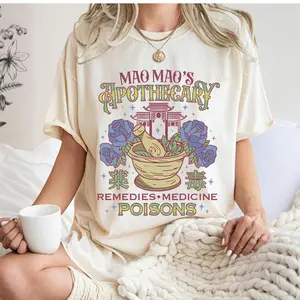 Apothecary Poisons Tee T-Shirt, Japanese Graphic Tees, Anime Shirt, The Apothecary Diaries Fan Gift, Vintage Shirt, Unisex Cotton Tee