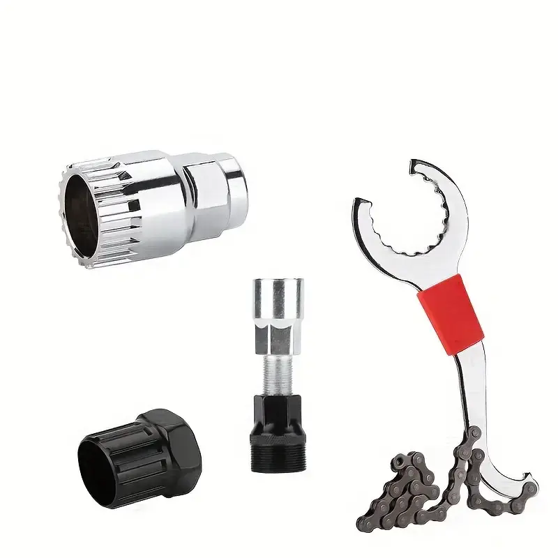 Complete Bicycle Maintenance Kit – Includes Cassette Lockring Tool, Bottom Bracket Wrench, and Chain Whip for Easy Repairs at Home