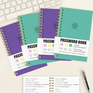 Portable Password Book, 1 Count Mini Password Notebook, Password Book for Home, Office, Travel, Office Stationery & Supplies