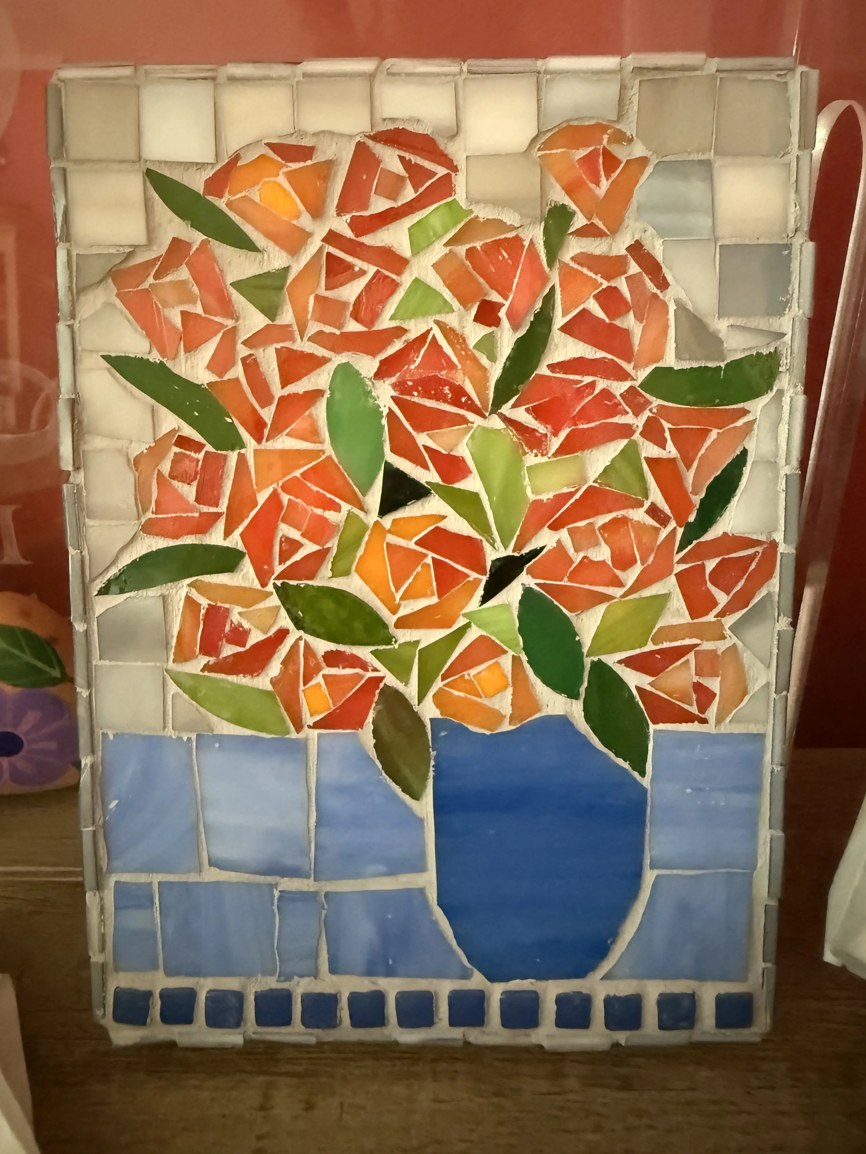 5 x 7 handmade stained glass mosaic