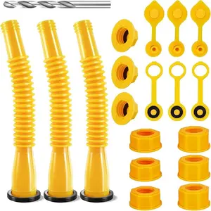 Gas Can Spout Replacement Kit, Anti-Spill Gas Can Nozzle, Flexible Nozzle, Fits 1/2/5/10 Gallon Cans, Durable & Easy Install