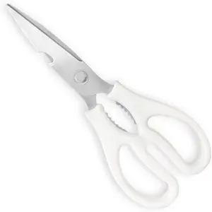 Heavy Duty Kitchen Shears - Multi-function Poultry Shears, Dishwasher Safe, Food Grade Stainless Steel, Sharp Utility Scissors for Food, White