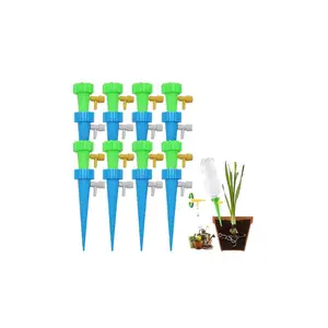 16PCS Plant Self Watering Insert Spikes Device, Automatic Water Control System with Slow Release Valve, Adjustable Water Volume Drip Irrigation Control System for Plants, Enjoy Your Vacation