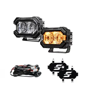 SUPAREE Recon 2 3-Inch LED Pod Lights with Black Covers,80W 7956LM Spot Beam&Amber DRL Combo Ditch Light,137°Wide Range IP68/IP69K Waterproof Cube LED Offroad Light for Offroad Truck ATV UTV Car Boat