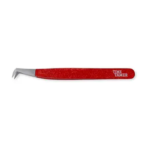 LASHBOMB Boot Lash Tweezer - Time Tamer Collection, Sparkly Red Tweezer for Lash Application