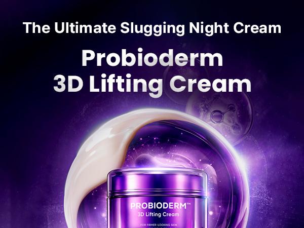[Cardi B Pick] BIOHEAL BOH Probioderm 3D Lifting Cream 1.7 fl oz | Advanced Korean Facial Night Cream with 17-Peptide Complex & Probioderm for Wrinkles on Face and Neck, Butter-Rich Texture for Perfect Slugging | Mother's Day Gift