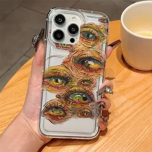 Eye Pattern Clear Phone Case, Anti-drop Cellphone Protective Case, Safety Casing Total Protective Shockproof Mobile Phone Cover for iPhone 16 15 14 13 12 11 Plus/Pro/Pro Max