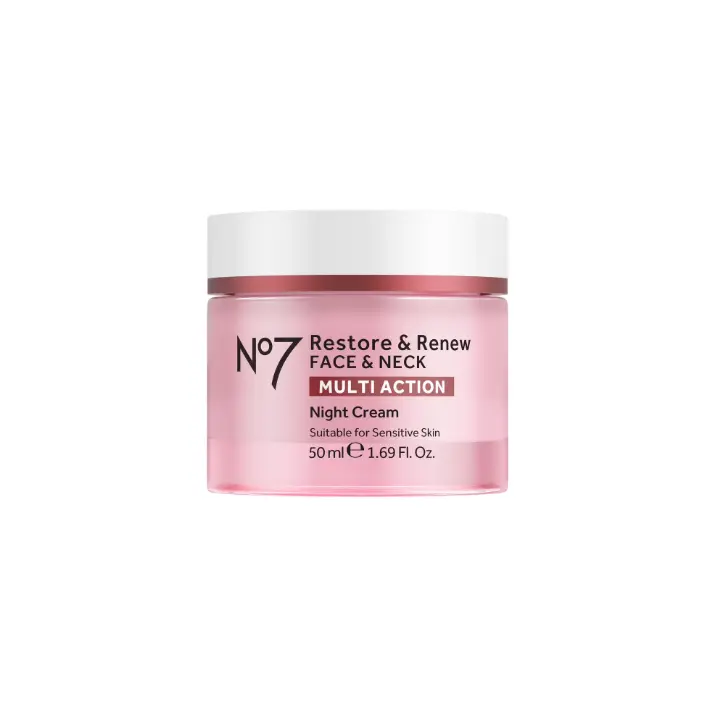 No7 Restore & Renew Face & Neck Multi Action Night Cream 1.69 fl oz