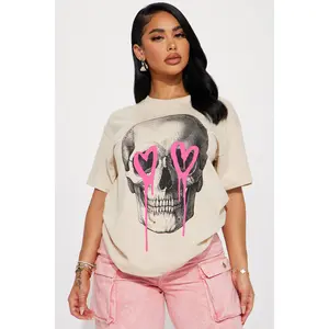 Eternal Love Skull Tshirt - Sand