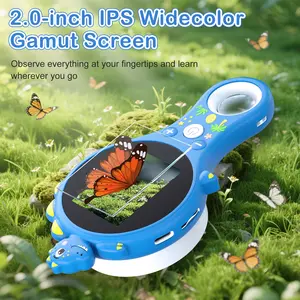 Digital Microscope for Kids Handheld Portable with 2-Inch IPS Screen 3x Magnification Photo Video Capture Adjustable LED Light Science Toy for Boys Girls Ages 3-10 Ideal for Home Classroom Learning  sscreen