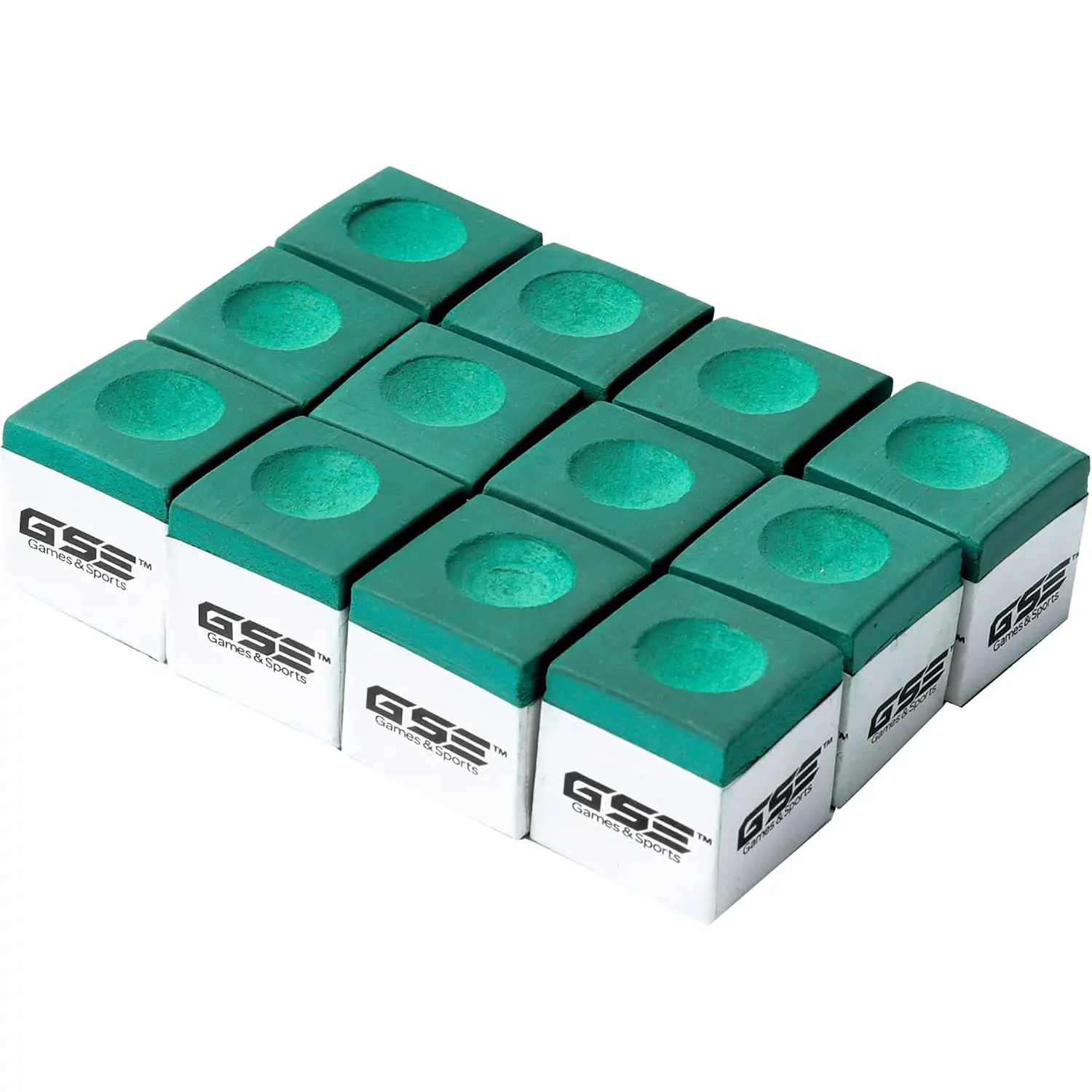 12-Pack of Billiard Pool Cue Chalks Pool Cue Aid Tool