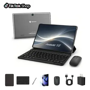 【SummerVibes】MAXPad 2026's 10.1 inch Smart AI new Tablet Android15 16(4+12)GB+64GB 6000mAh big battery,tablets bundle with Keyboard,Case ,mouse,USB-C Adapter,bluetooth,5GWIFI Entertainment,Dual camera,widevine l1,Streaming,Mother's Day gift for 2026 ho