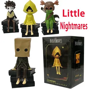 12CM Anime Gam Little Nightmares mono Figure Carton Headdress Horror Game Six Model Toy Doll Standing Position Aciton Figure PVC