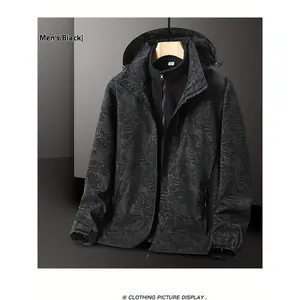 Men'S 3-in-1 Detachable Windproof and Waterproof Hooded Jacket Set with Fleece Lining - Blue, Ideal for Outdoor Hiking and Winter Sports, Hiking Gear | Zipper Jacket | Fleece Lined Jacket