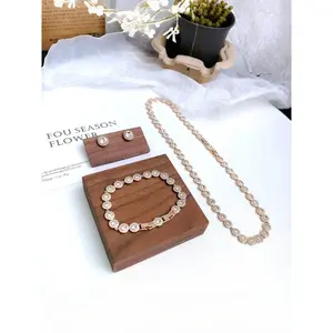 2026 Fashion Jewelry Original New Product Angel Rose Gold Set Shining High Quality Tennis Crystal Necklace Women's Luxury Festival Gift