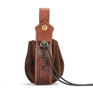 Viking Style Medieval Pouch Halloween Belt Hanging Coin Purse Phone Waist Bag Costume Accessory Vintage Hip Pack