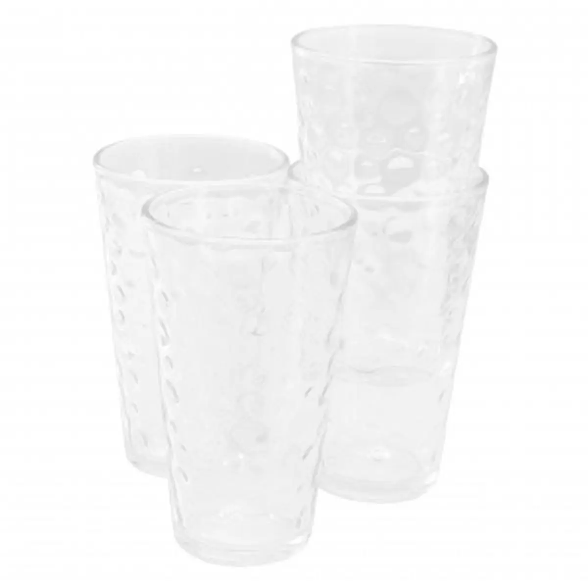 Gibson Home 141405.04 4-Piece 16 oz Bubble Glass Tumbler Set - Glassware Drinkware for Cocktails