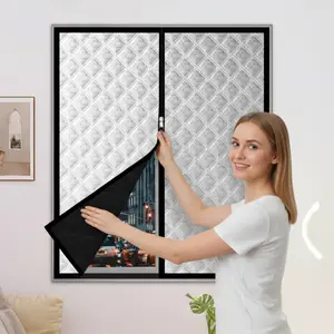 Windproof Home Curtains – Thickened Zipper Design, Noise-Reducing & Insulating, Dust & Wind Protection, for Bedroom & Living Room