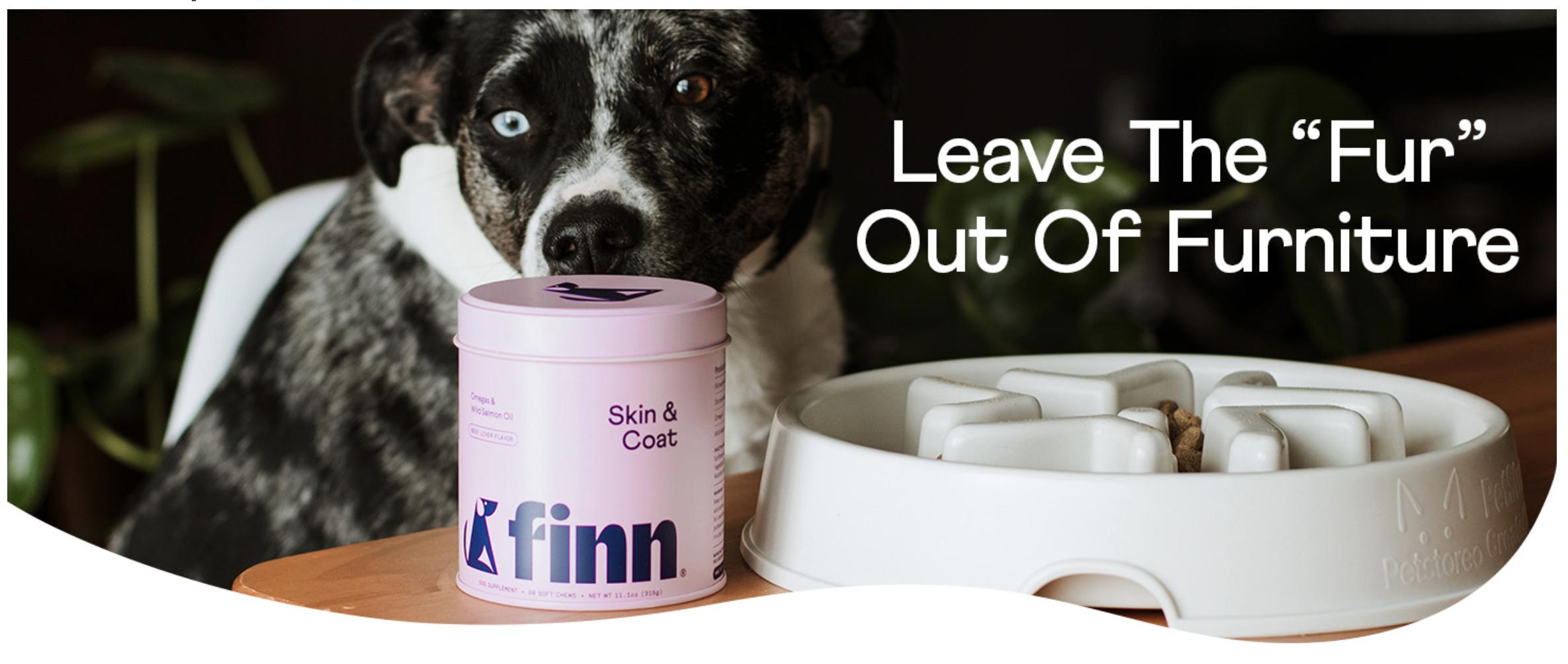 FINN Skin & Coat Salmon Oil Soft Chews for Healthy Skin & Shiny Coat with Omega-3s, Wild Alaskan Salmon Oil, and Essential Vitamins