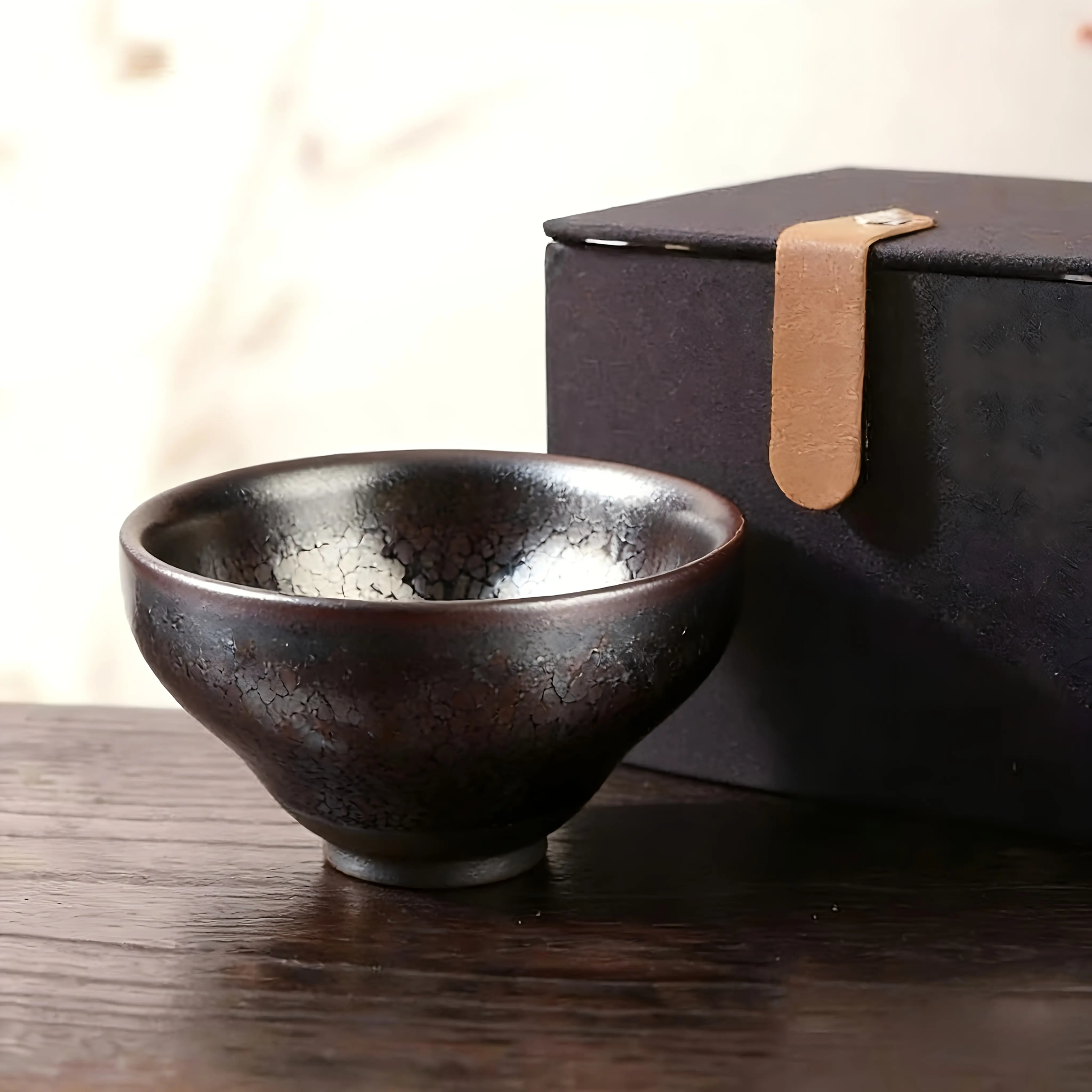 YuLongSheng (FX) Jian Kiln Jian Zhan Teacup, Premium Gift Box Packaged – Easy to Season with Evolving Color Glaze, Boosts Tea Aroma & Delivers Mellow Smooth Liquor, A Fine Collectible Ware