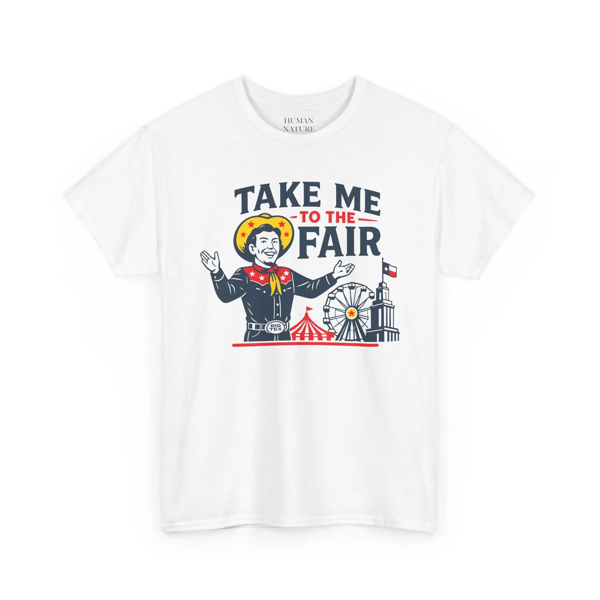 Short-Sleeve Unisex Vintage Carnival Graphic Tee - "Big Tex Edition" Texas State Fair T-Shirt