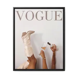 Chic Vogue Art Print, Fashion Wall Decor, Modern Home Decoration, Stylish Gift Idea, Framed Canvas Art, Trendy Interior Design