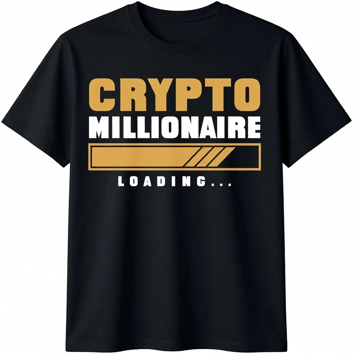 Men's Comfy Cotton Graphic Tee - Menswear Tops, Streetwear Style, Crypto Millionaire Loading, Currency Trading, Hodl, Vintage BTC, Unisex, Round Neck, Casual, All Seasons, Gifting Option