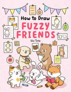 How to Draw Fuzzy Friends: Learn to Sketch & Color Cute Short Stories Featuring Adorable Animal Characters with Easy Step-by-Step Guide, Paperback