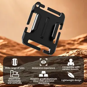 Feichao Aluminum Alloy Backpack Strap Quick Release Base, 50mm Arca Swiss to Action Camera Adapter, Secure and Easy Mounting Solution