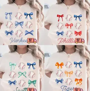 Baseball 2026 Shirt for All team Coquette Vintage Tshirt, Spring Training Outfits, Comfortable Cotton Tee, Gift For Baseball Fan A5 C9TRR