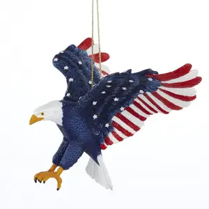 Kurt Adler Resin Stars & Stripes Eagle Christmas Tree Ornament