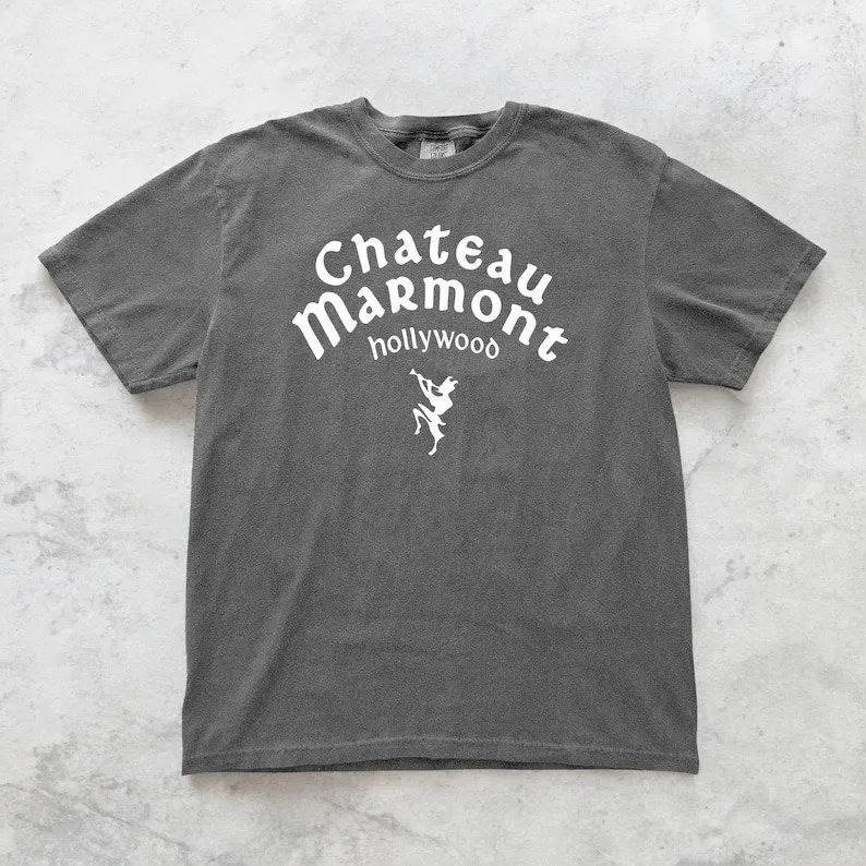 [Sale up to 50%] Chateau Marmont comfort color Shirt, Vintage 90s T Shirt, Chateau Marmont Hotel Gift For Men Women, Chateau Marmont Hollywood Travel Retro Tee