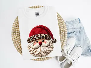 Stitch Looking Santa Shirt or Sweatshirt