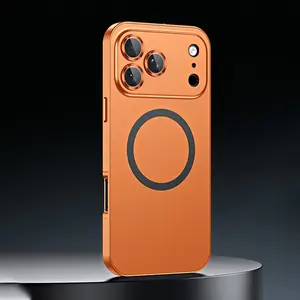 Magnetic metal border aluminum shell shockproof phone case, Shockproof smartphone cover, suitable for iPhone 17 16 15 14 13 12 Pro Max, ultra-thin with full coverage lens protection compatible with Magsafe wireless charging protective case