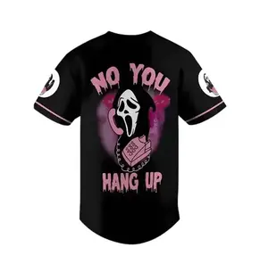 Ghostface Scream baseball jersey, No YouHang Up horror movie shirt, quirky unisex outfit, soft touch, fashionable item, Sports Top, Athletic Techwear