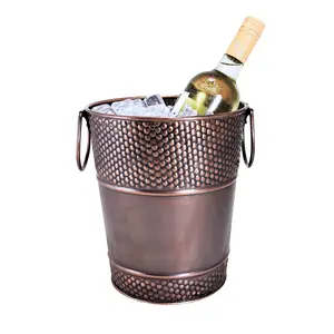 Berkshire Wine Bucket Hammered Antique Copper | BREKX Glossy Champagne Bucket