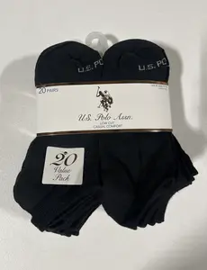 US POLO ASSN. 20 PACK ASSORTED SOCKS