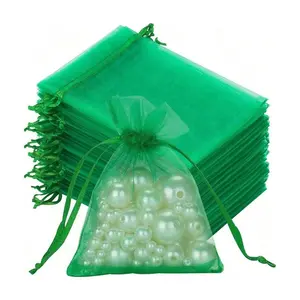 10 Organza Drawstring Bags, Transparent Jewelry Gift Wrapping Bags, Wedding Party Favor Bags, Cosmetics Gift Bags, Holiday Gifts, Wedding Party Packaging