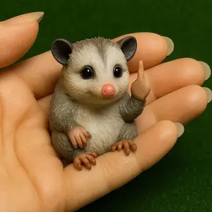 New Fun Mini Middle Finger Animal Figurine, Humorous Decorative Small Statue, Perfect Novelty Gift for Friends and Family, Unique Home Decoration