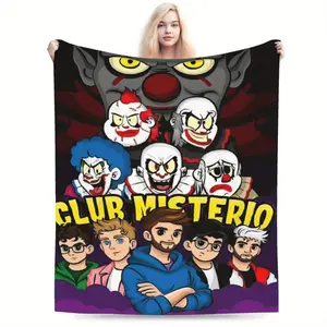 Club Misterio Themed Ultra-Soft Fleece Blanket - Cozy Warmth for Living Room, Office, Sofa Decor, All-Season Travel - Perfect Gift for Friends & Family, Home Decor Accessor