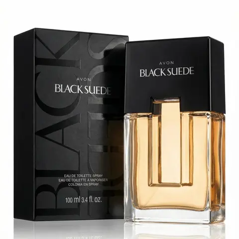 Avon Black Suede Eau de Toilette Spray for Men, 3.4 fl oz (100 ml) | Classic Masculine Fragrance with Woodsy & Leather Notes