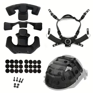 Wendy Fast Mich Helmet Upgrade Kit, Adjustable Memory Foam Pad, Hook and Loop Fastener, Includes Screws, Fits 22.44-24.41 Inch Head Circumference