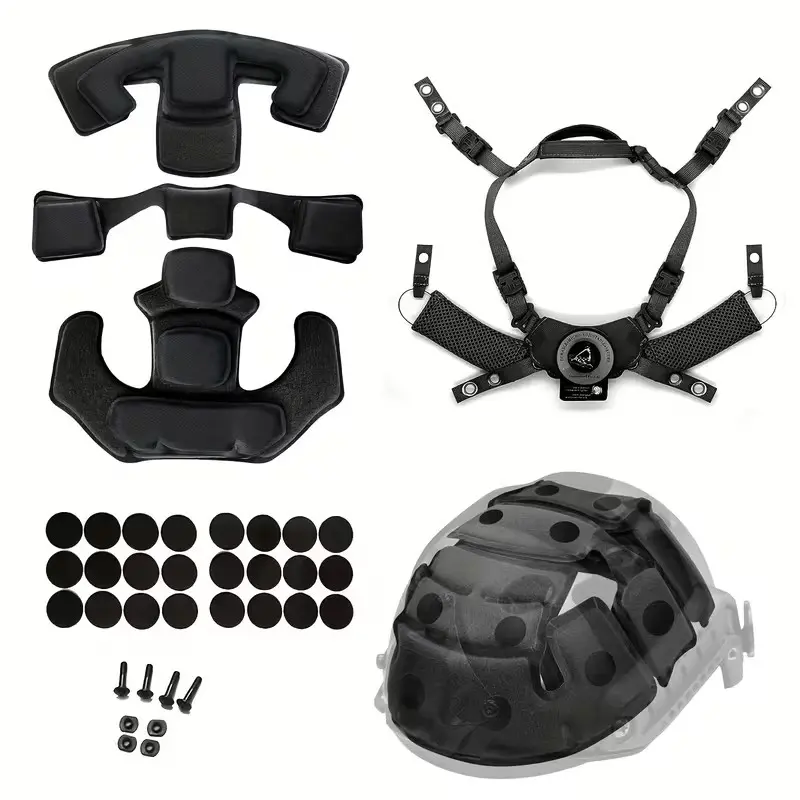 Wendy Fast Mich Helmet Upgrade Kit, Safety Adjustable Memory Foam Pad, Helmet Padding, Hook and Loop Fastener, Includes Screws, Fits 22.44-24.41 Inch Head Circumference, Bike Accessories