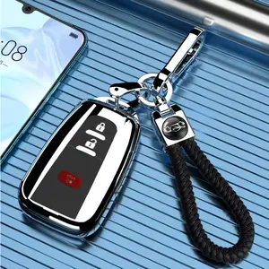 for Toyota 4Runner Key Fob Cover with Keychain Compatible with 2016-2024 RAV4 Camry Prius Prado Highlander Avalon