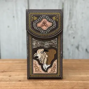 Brown “Toro” Western Leather Phone Holster with Genuine Cowhide | Made in Mexico