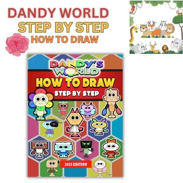 Halloween Gift Easy Step-by-Step Drawing Guide for Kids: Learn to Draw Dandy's World Characters – Fun  Gift Idea!