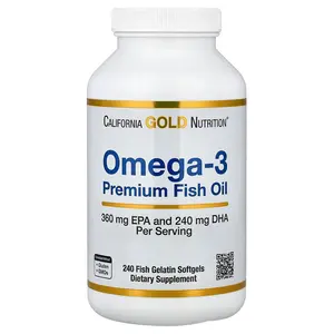 California Gold Nutrition Omega-3, Premium Fish Oil, 240 Fish Gelatin Softgels