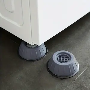 4pcs/Set Anti-Vibration Mats: Protect Laundry Room Floors And Reduce Noise Through Washer And Dryer Bases Anti-Vibration Mats Tumbler Wheel Universal Height Anti-Slip Moisture Resistant Mats