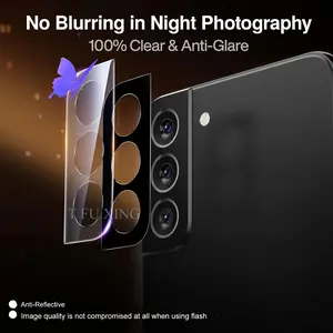 2-Pack Tempered Glass Camera Lens Protector for Samsung Galaxy S21/s21+, Full Coverage, 9h Hardness, Rear Camera Screen Protector